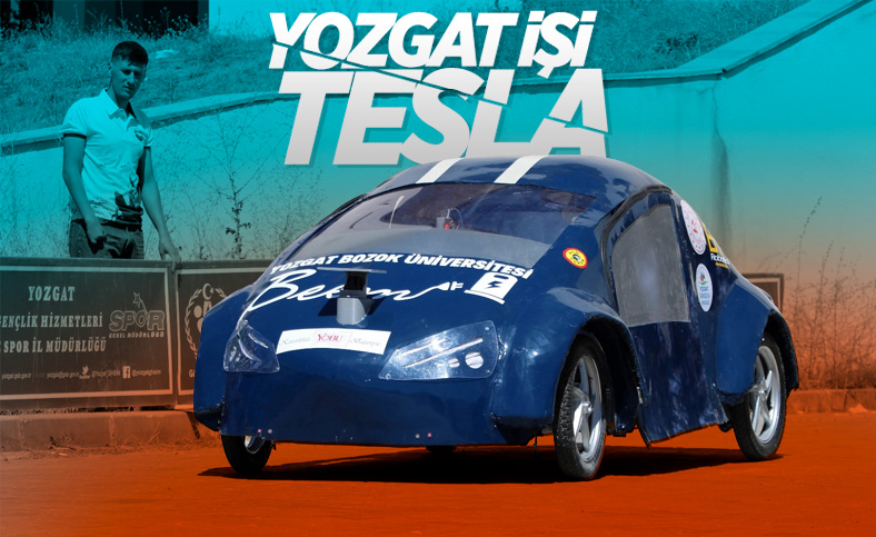 Yozgat’ta üniversite öğrencileri sürücüsüz elektrikli araç tasarladı.